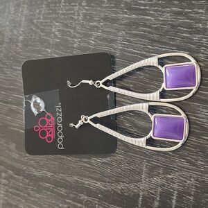 Purple and Silver Earrings